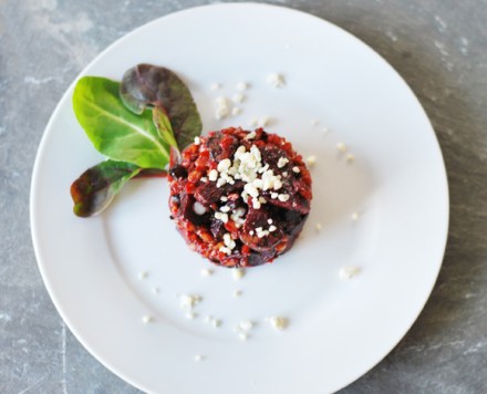 Roasted Beet Farro Risotto