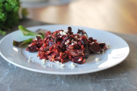 Roasted Beet Farro Risotto